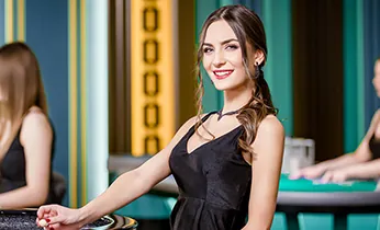 Bàn Rồng Hổ với hai lá bài và khu vực đặt cược